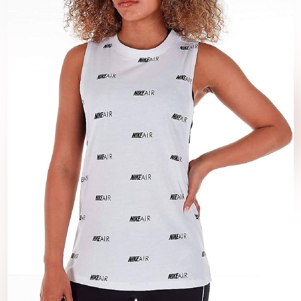 Nike Air Women's medium Muscle White Tank Top